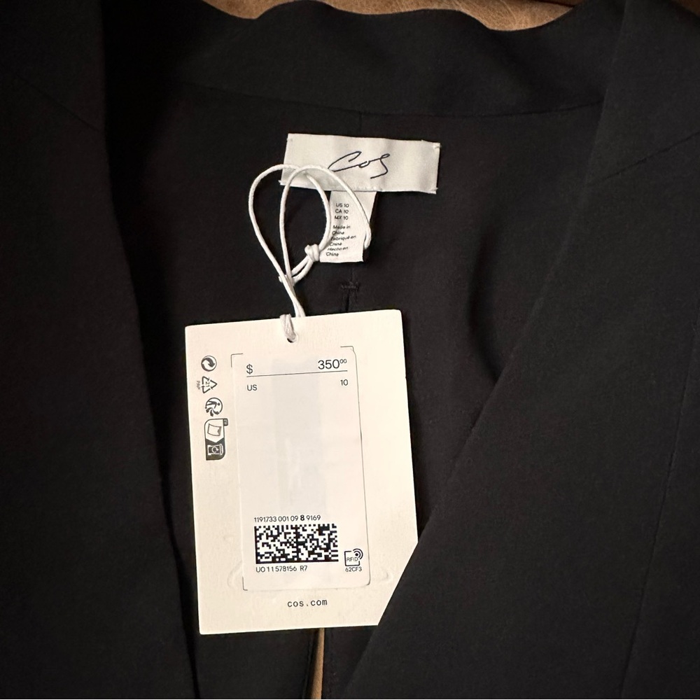 COS Atelier NWT The Draped Waist Blazer mulberry silk jacket tuxedo designer - Picture 14 of 15